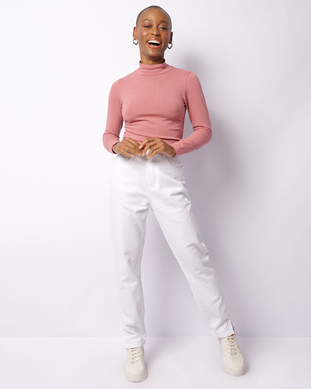 Calça Sarja CalÃ§a Branca De AlgodÃ£o Feminina Calça Feminina