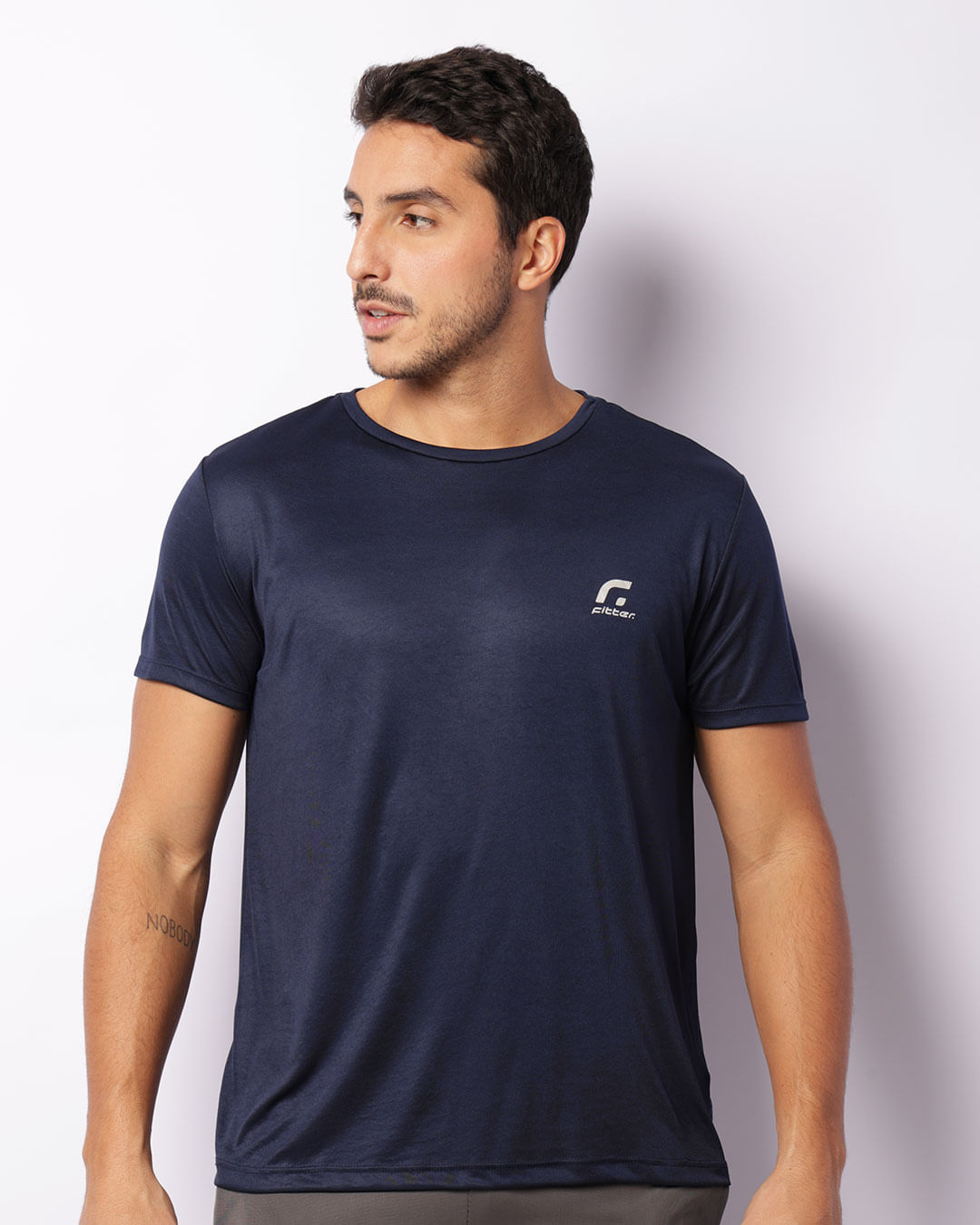 Camiseta Esportiva Masculina Fitter Dry Fit Marinho