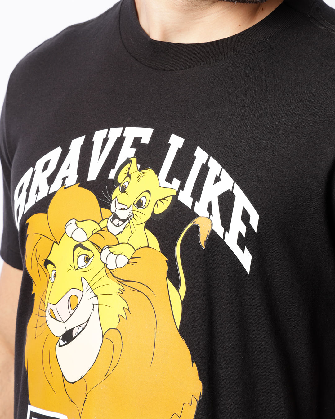 Camiseta Masculina Disney O Rei Leão Manga Curta Preta