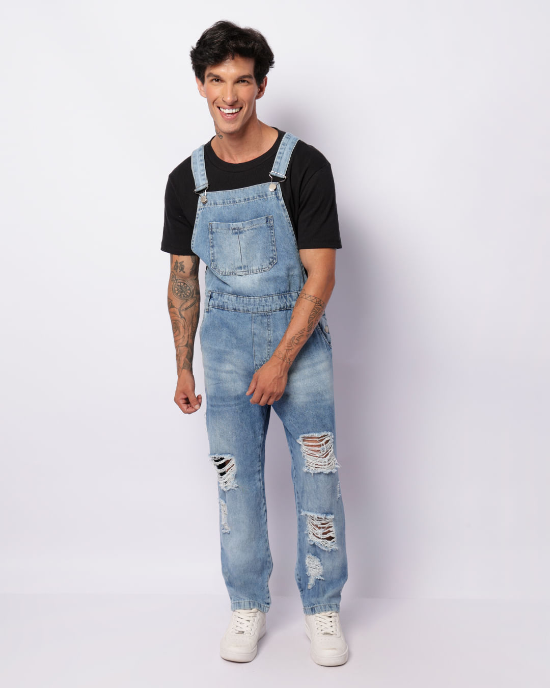 Plus Size MacacÃ£o Tipo Jardineira Masculino Jardineira Jeans