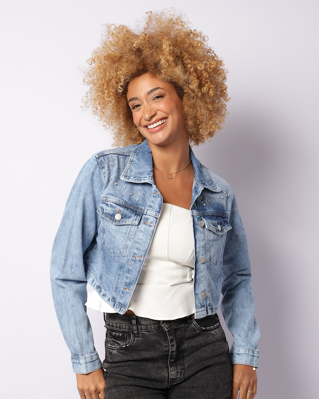 Cropped Denim Jaqueta Jeans Black Friday Calvin Klein Denim Jacket