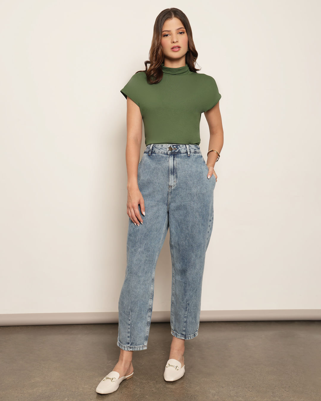 Calça Mom Jeans CalÃ§a Cenoura Jeans Feminina Calça Cenoura Jeans 36