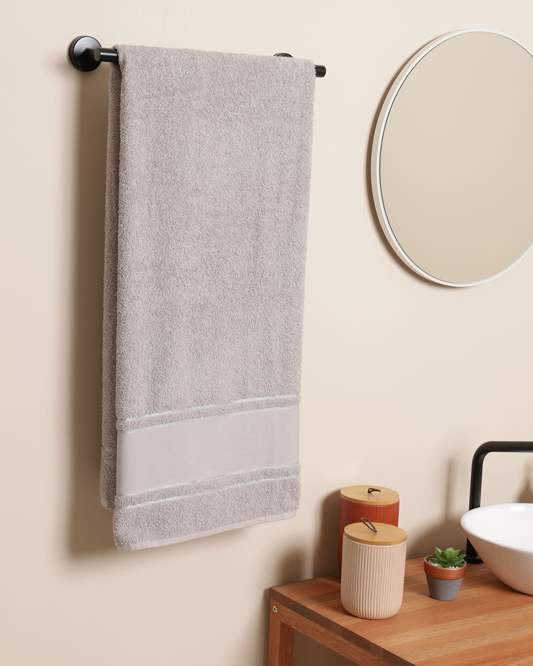 Toalha De Banho Camesa 1,40 X 70cm Para Bordar Cinza