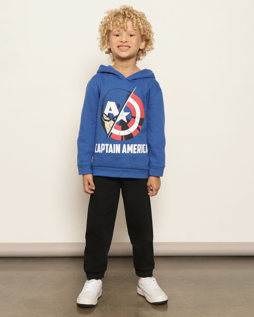 Casaco Moletom Infantil Moletom Captain Marvel Blusa Moletom