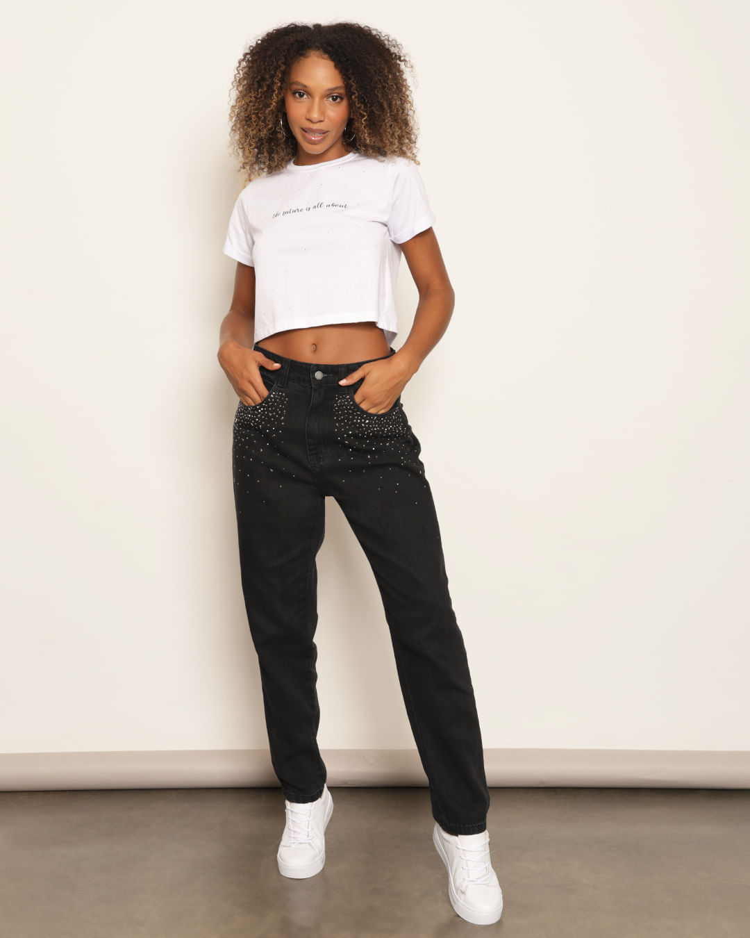 Top Cropped Top Com CalÃ§a Pantalona Top Cropped CalÃ§as