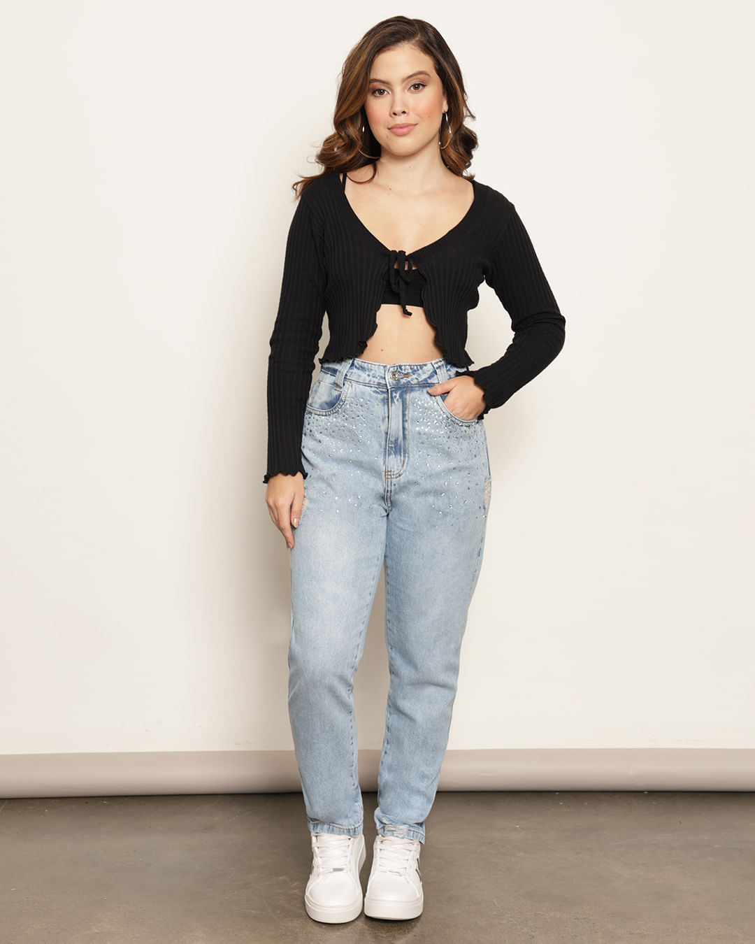 Blusa Bolero Texturizada Preto | Compre na Torra