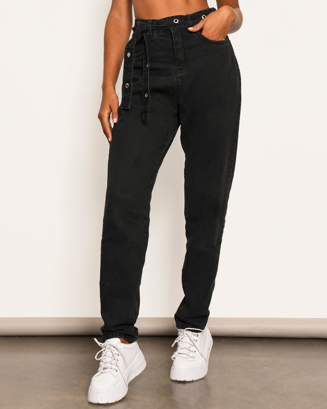 Jeans Reta CalÃ§a Preta Feminina Jeans Calça Jeans Feminina Vizzy