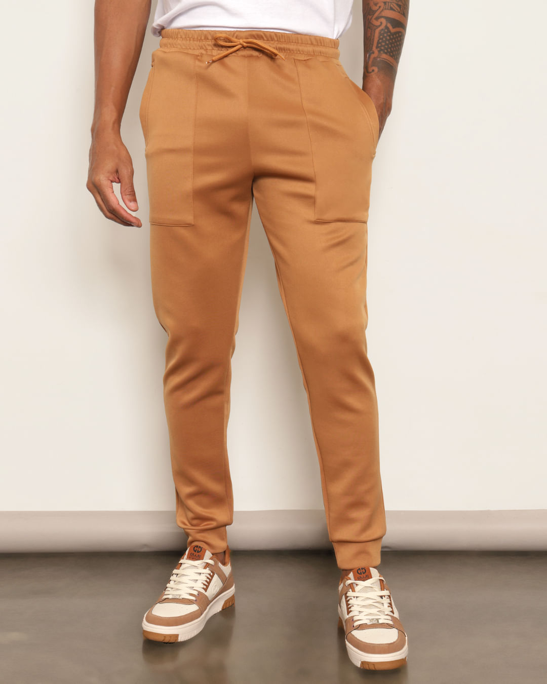 Calça Jogger CalÇa Masculina Marrom Escuro Calça Plus Size