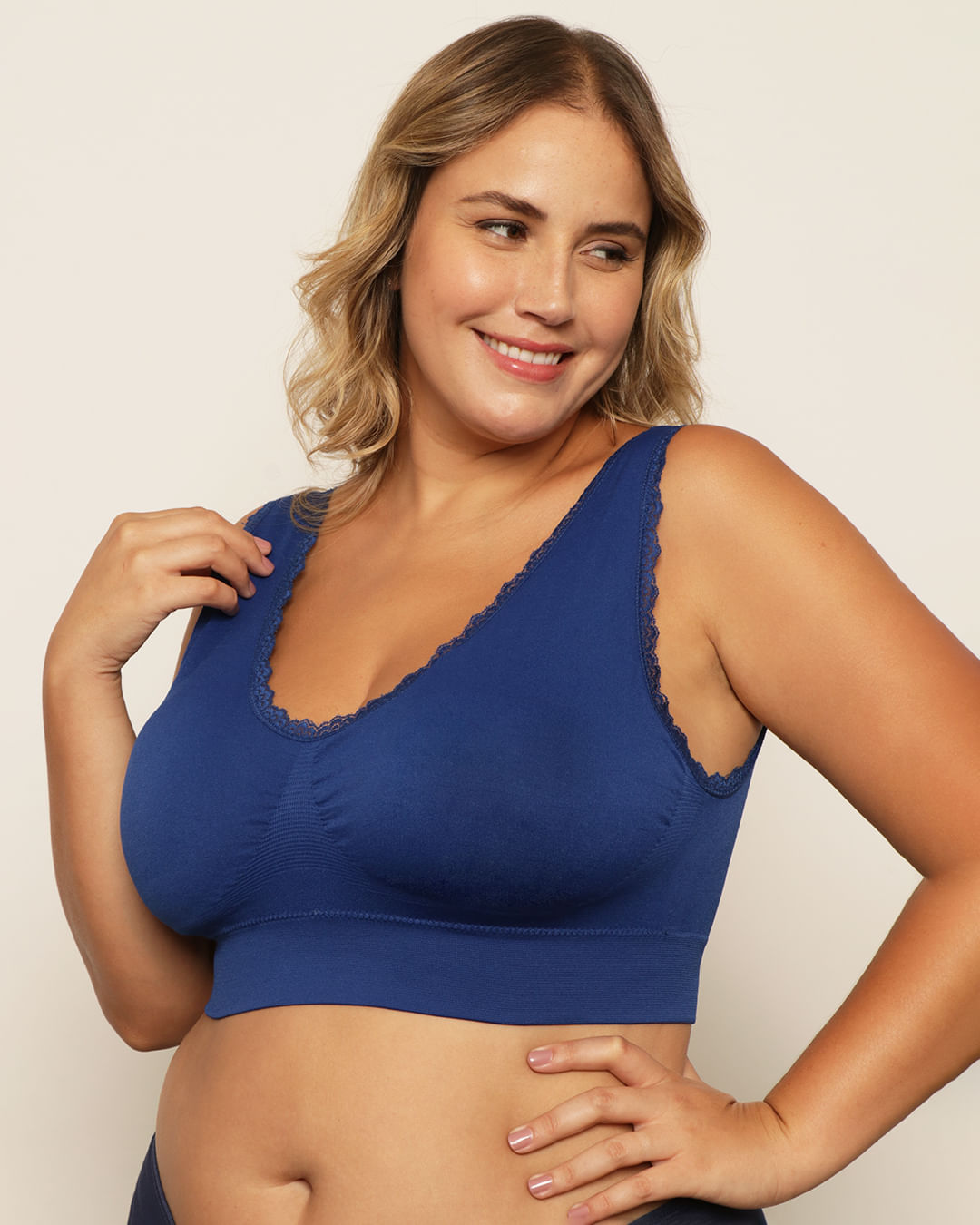 Sutiã Plus Size Feminino Top Zee Rucci Marinho