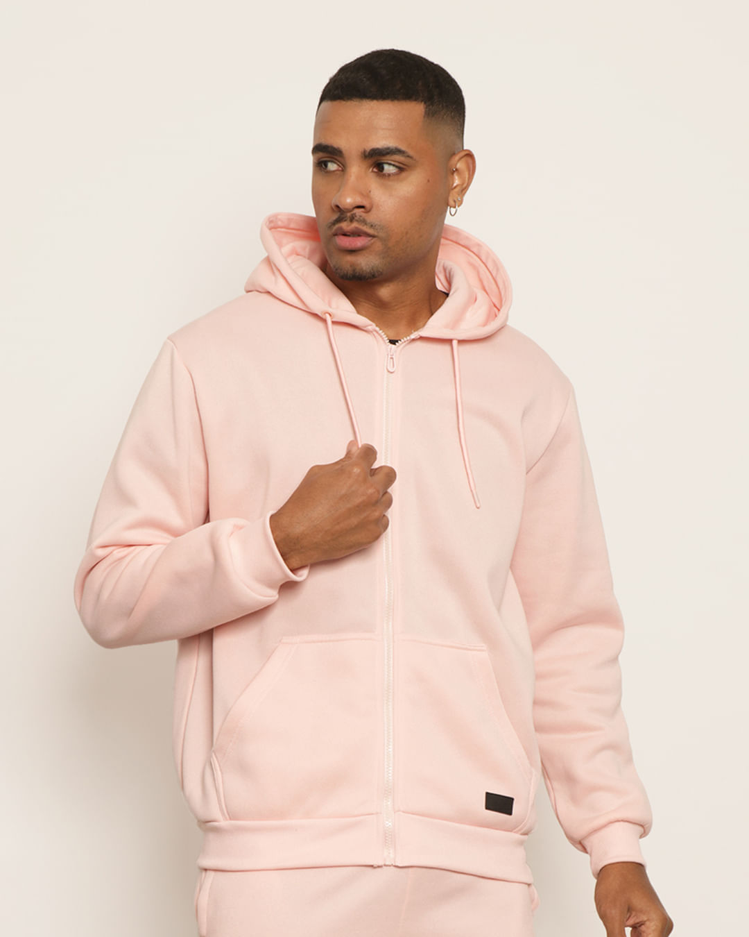 Conjunto Moletom Casaco Moletom Rosa Masculino Jaqueta