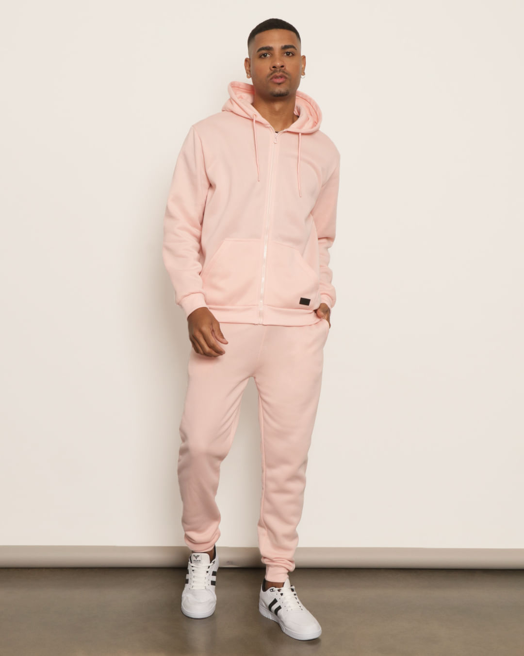 Moletom Masculino Aberto Sem Capuz Moletom Branco Blusa Moletom