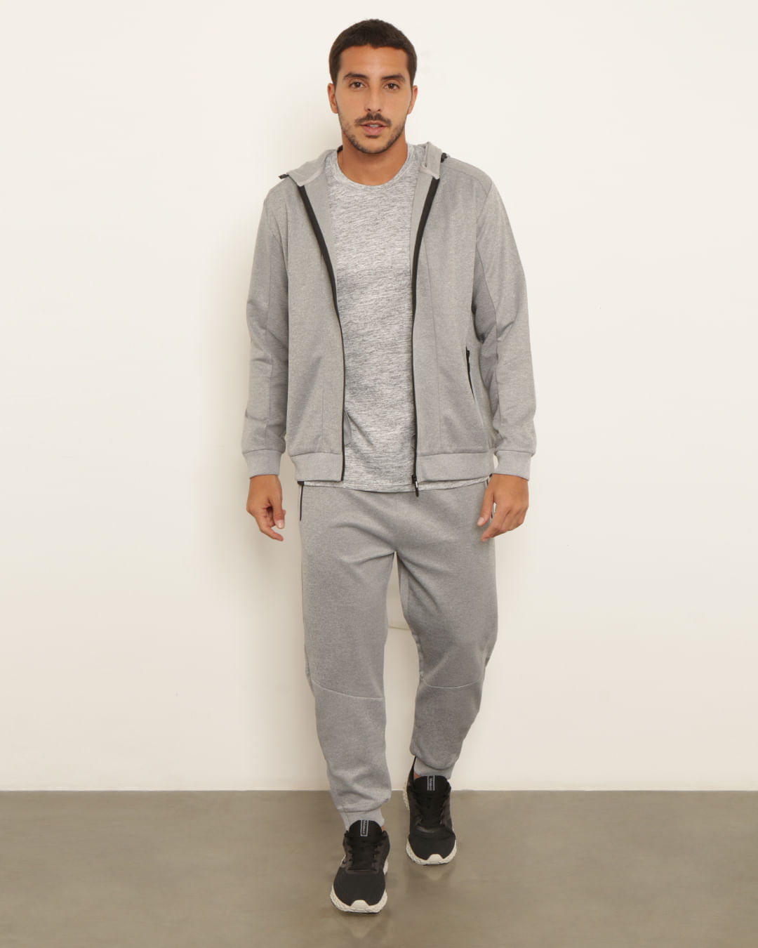 Calça Masculina Jogger Helanca Fitter Esportiva Cinza