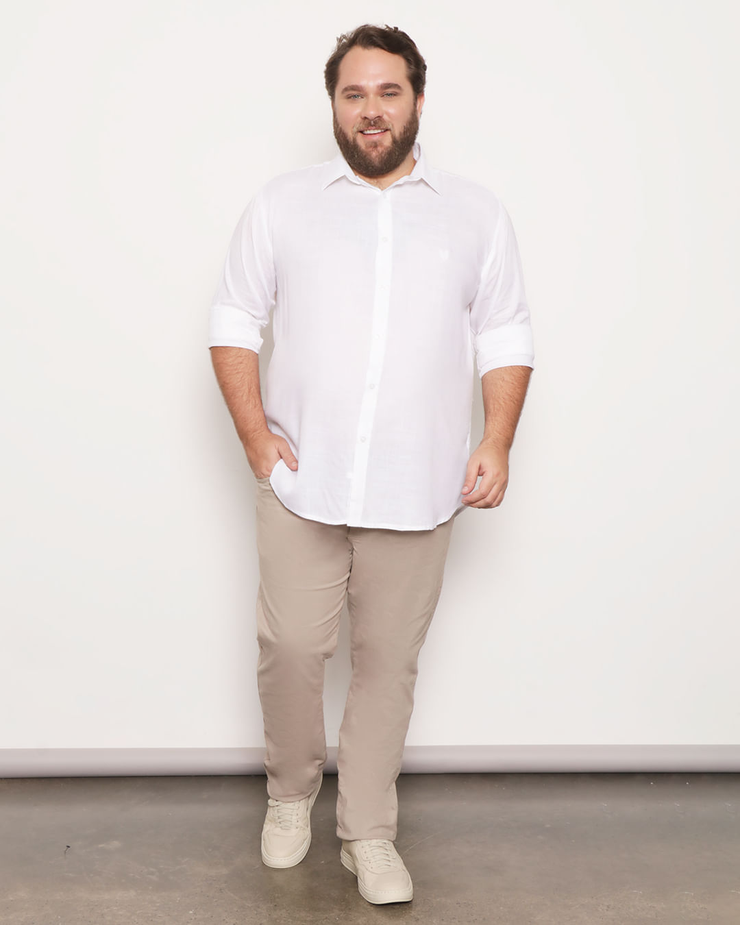 CalÃ§a Comprida Branca Masculina Sapato CalÃ§a Social Branca - Main Image