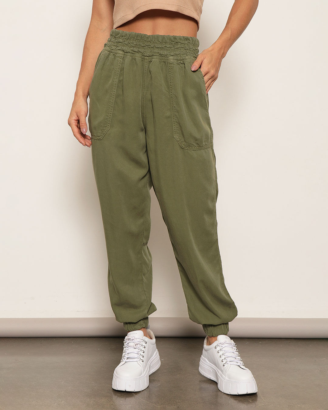 Calça Feminina Jogger Liocel Verde
