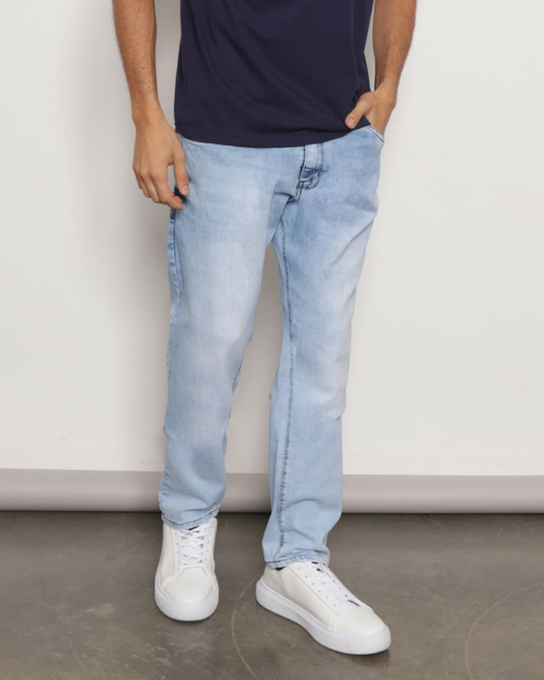 Usar Calça CalÇas De Ganga Clara Homem Calça Jeans Masculina Slim