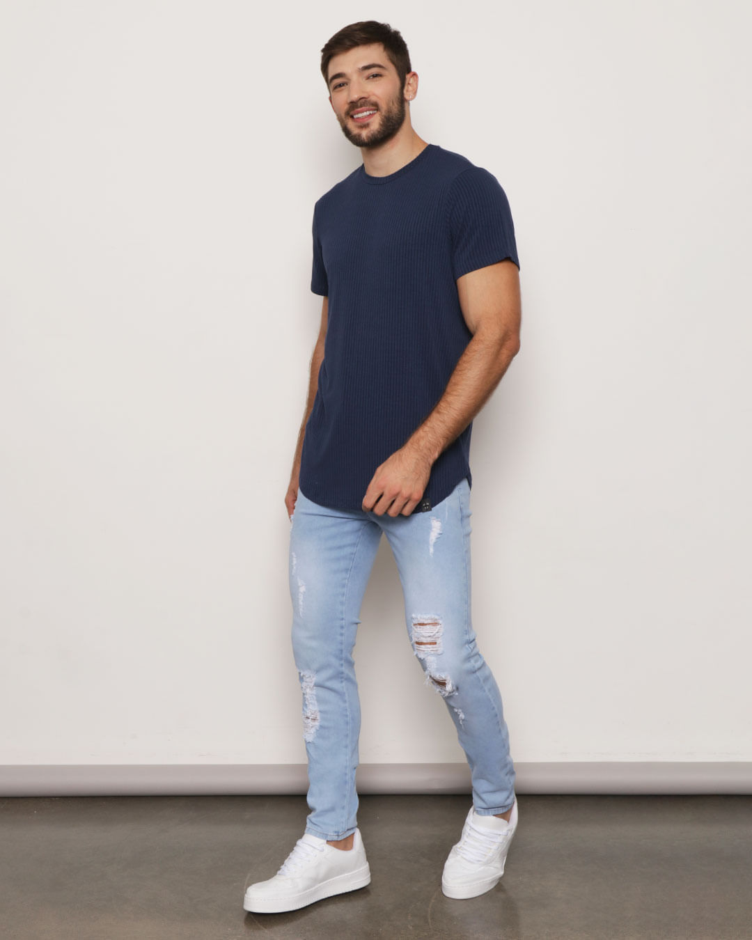 Usar Calça Dobrada Nome Da CalÃ§a Meia Canela Camiseta Masculina