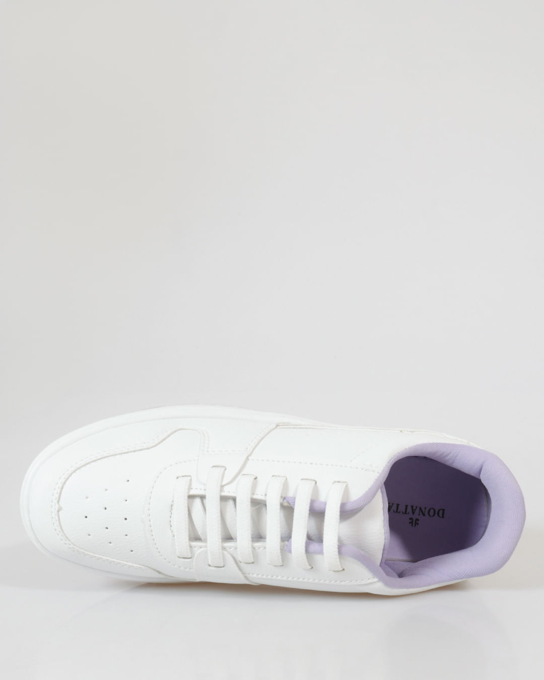 Tênis Feminino Casual Donatta Com Cadarço Elástico Branco