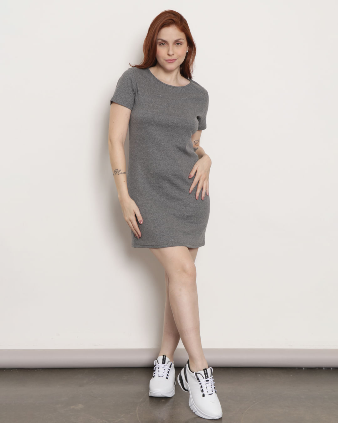 sachin and babi light blue dress Vestido Helix Crystal Ribbed Tee Dress