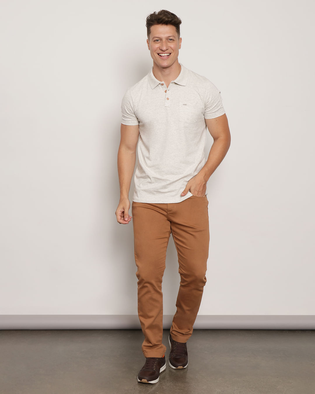 Calça Bege CalÇa Caqui E Camisa Branca Calça Sarja Masculina Com