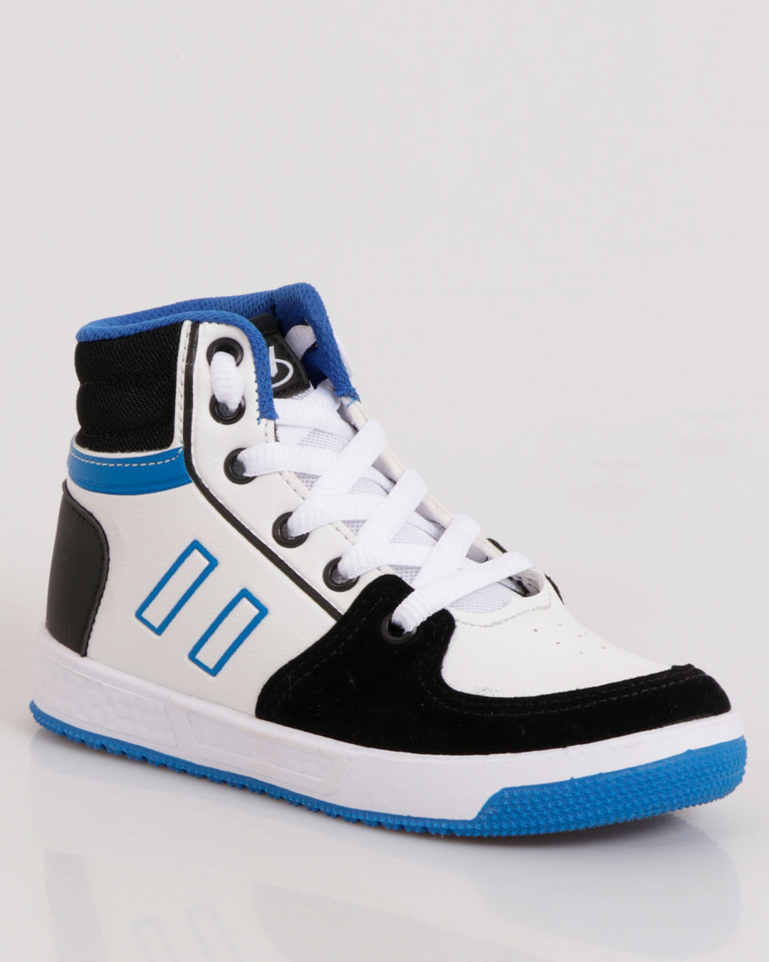 Tênis Infantil Via Vip Cano Alto Recortes Branco