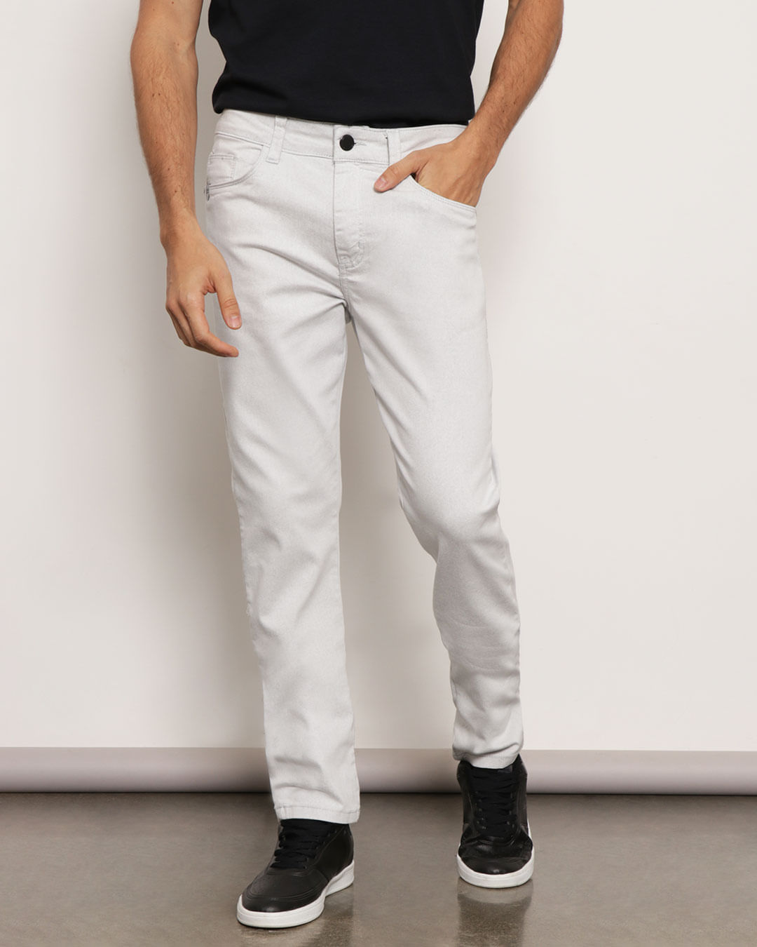 Calça Sarja CalÇa De Brim Masculina Cinza Calça Masculina Sarja