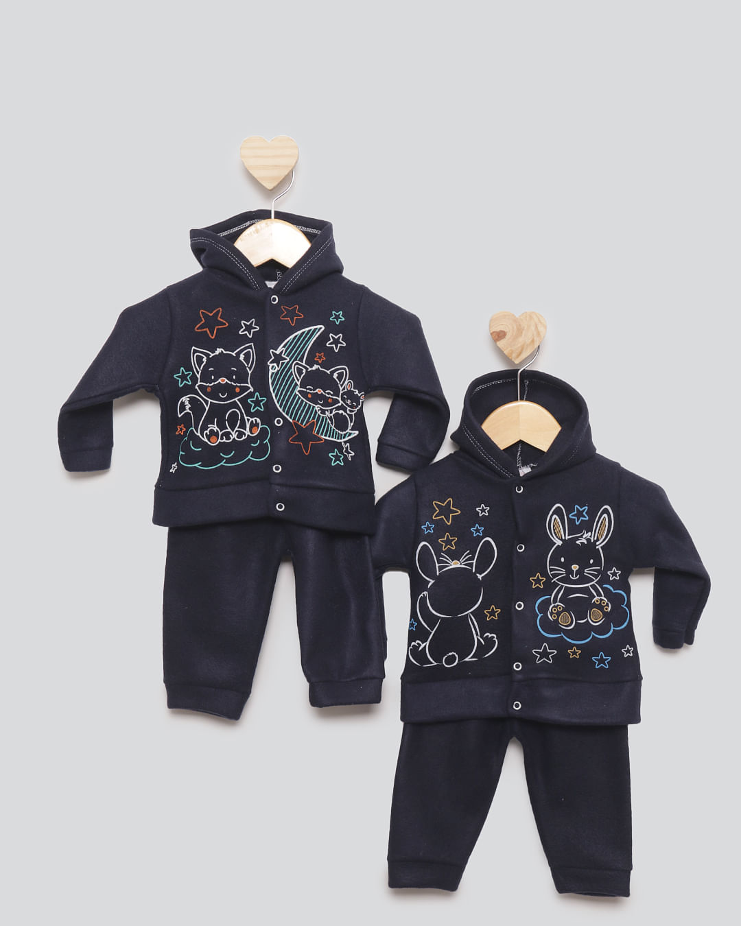 Conjunto Bebê Avulso Soft Longo Estampa Sortida Marinho