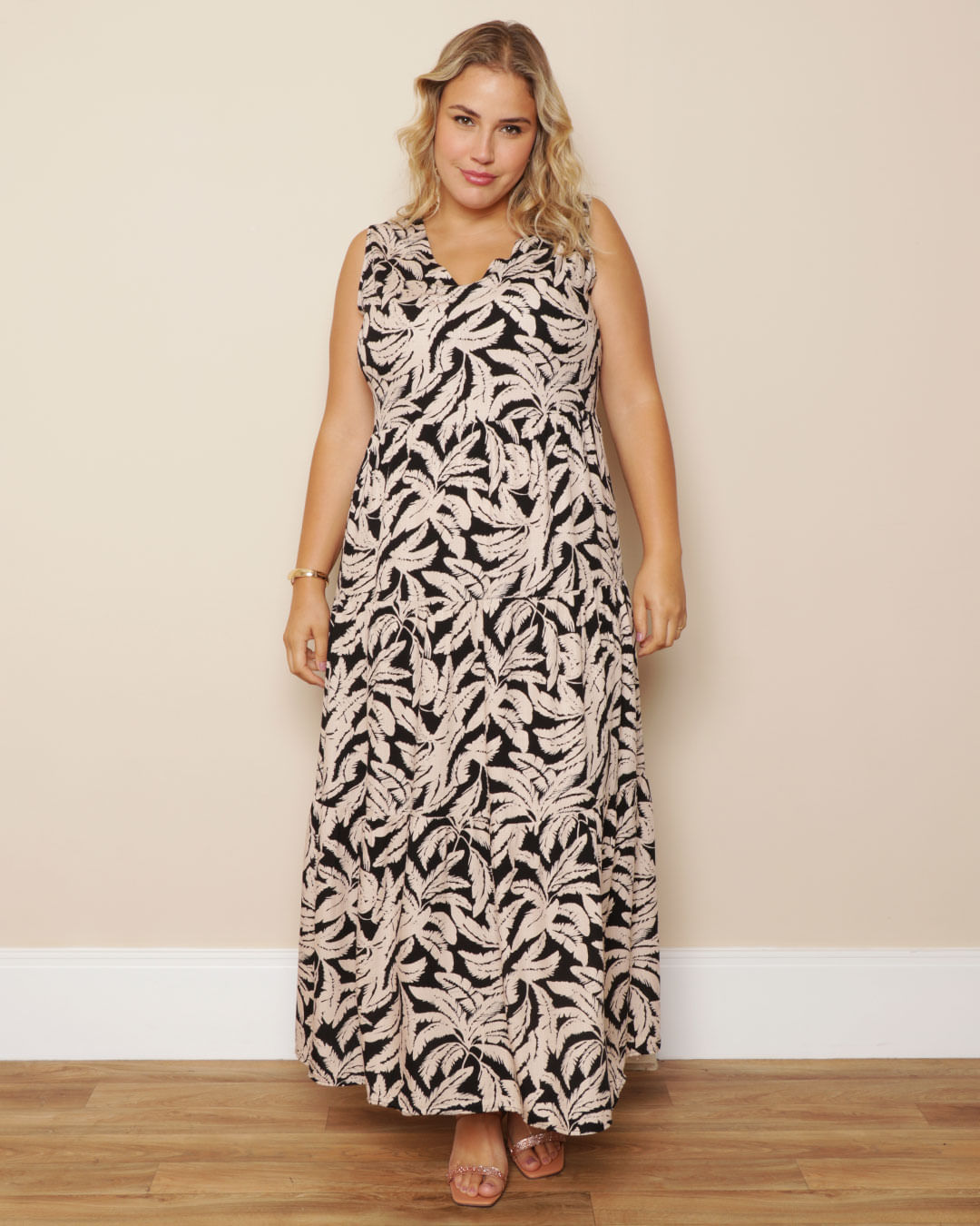 Vestido Plus SizaVestido Plus Size Feminina Berry Viscose