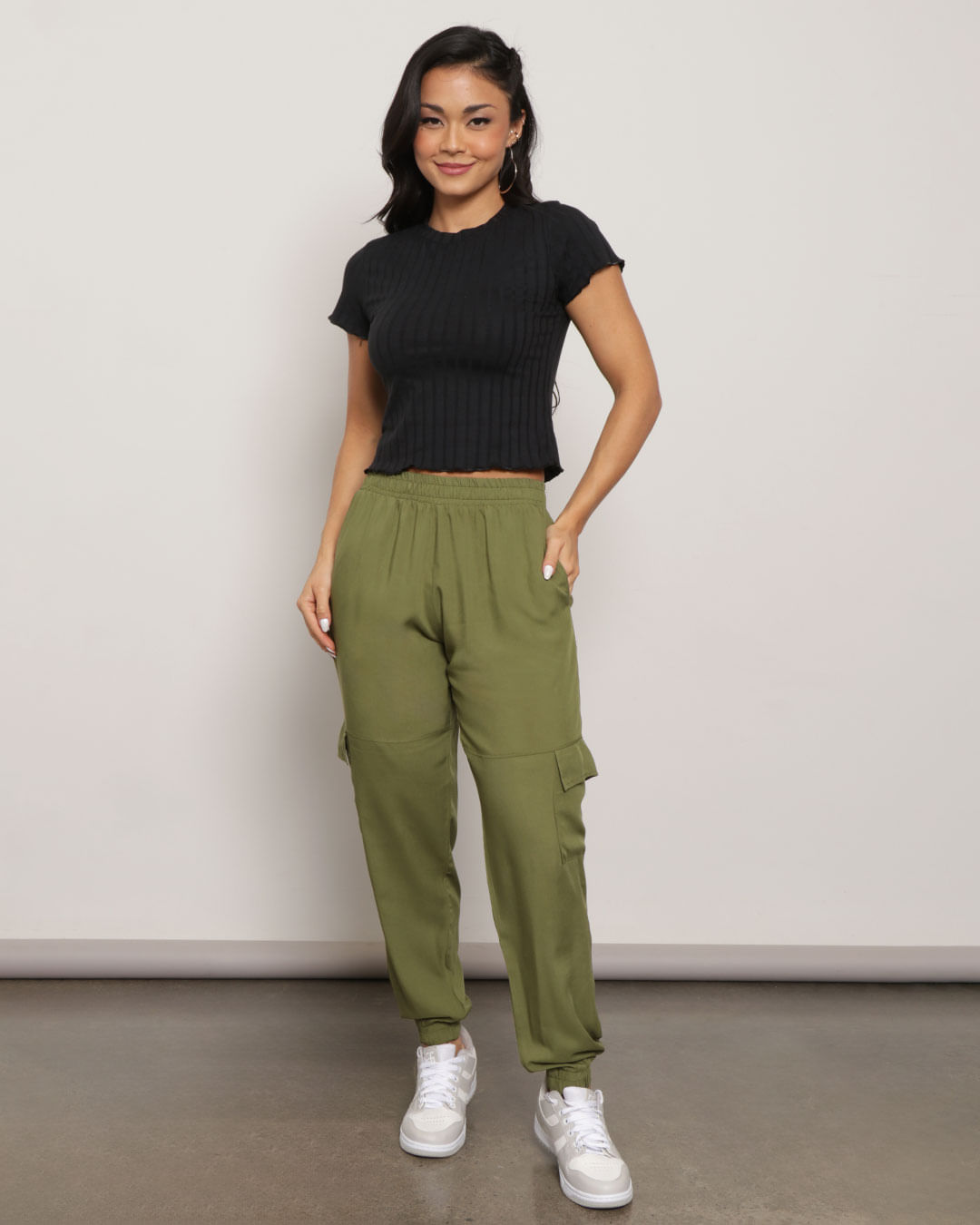 Viscose CalÃ§a Jogger Feminina Com Bolso Calça Feminina Jogger