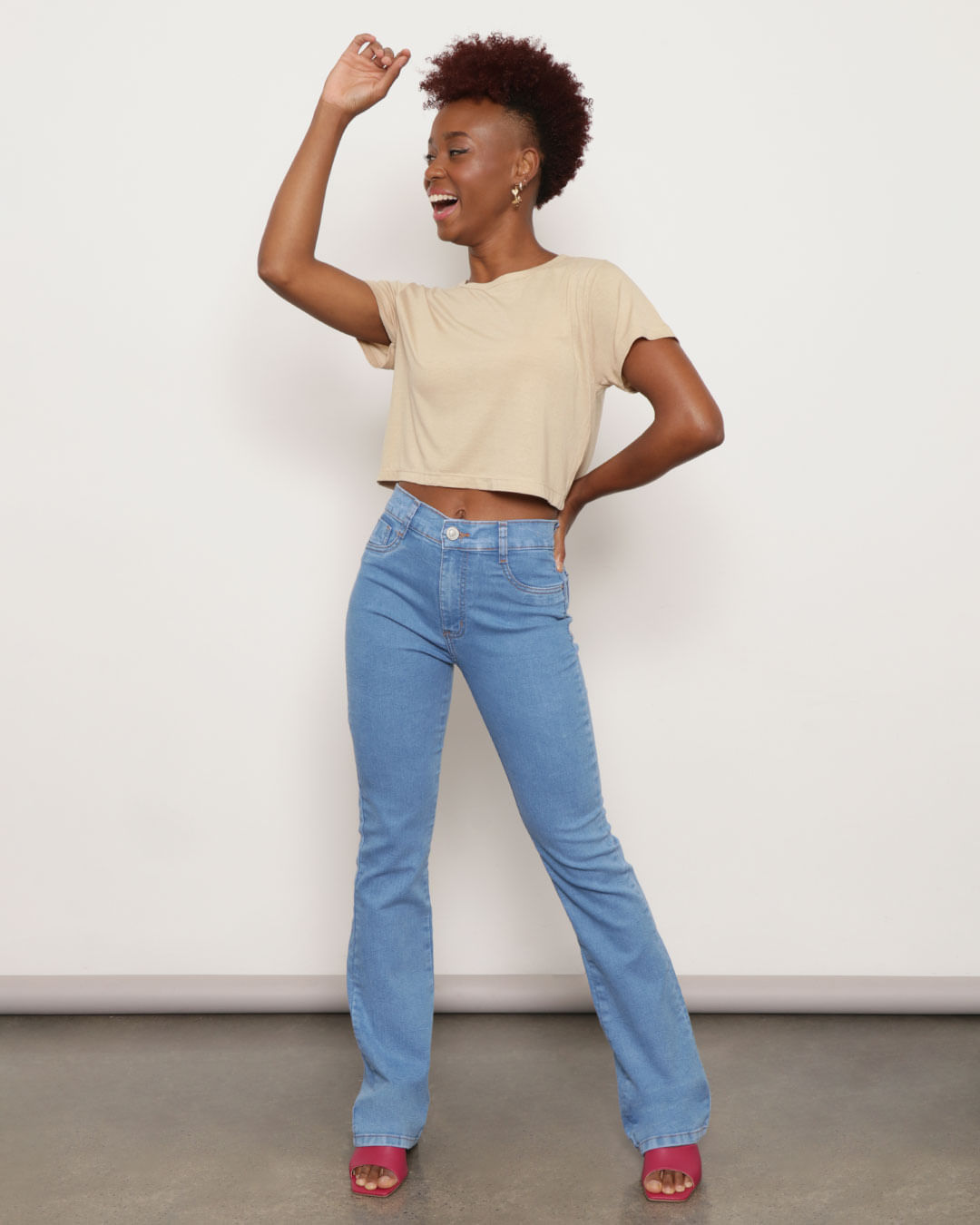 Boot Cut CalÃ§a Da Sawary Calça Jeans Feminina Sawary Boot Cut Azul