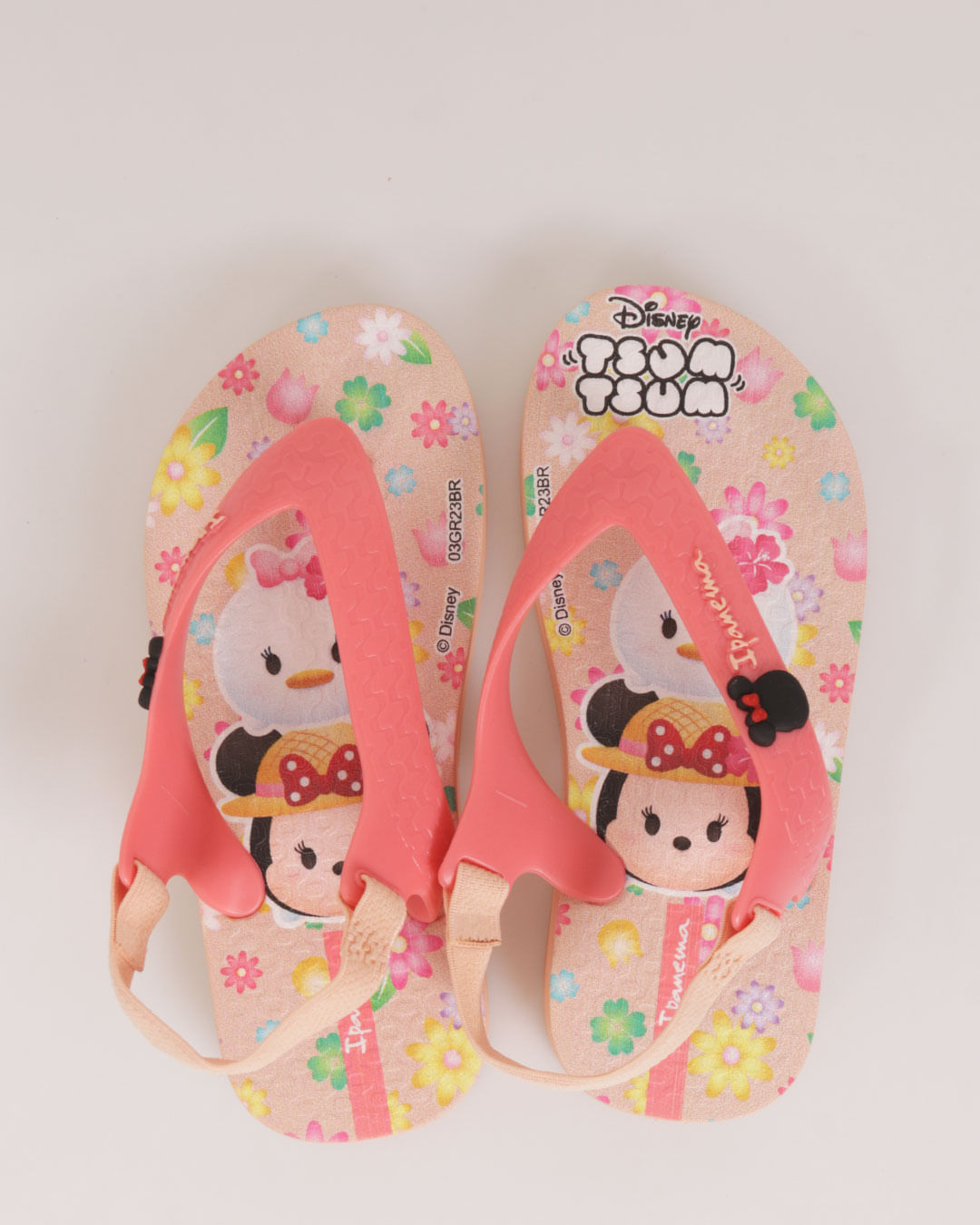 Chinelo Ipanema Bebê Estampa Minnie Bege