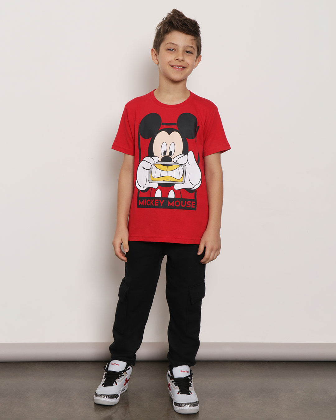 Calca T37852 Mol M 4/10 Mickey - Preto