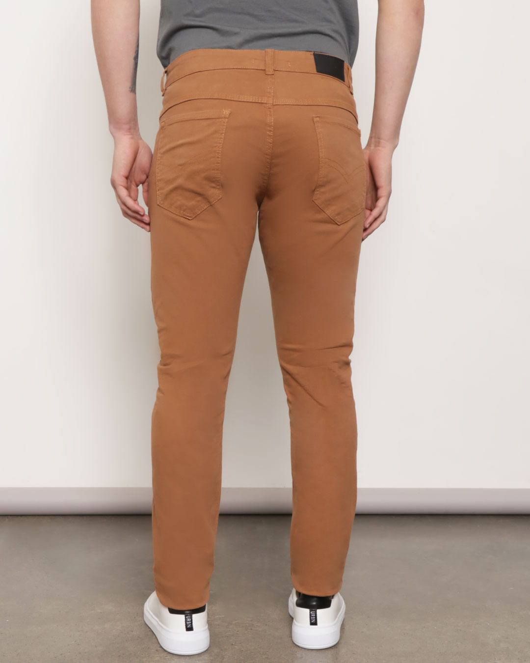 Calça Sarja Masculina Slim Marrom Calça Masculina Sarja Slim Marrom