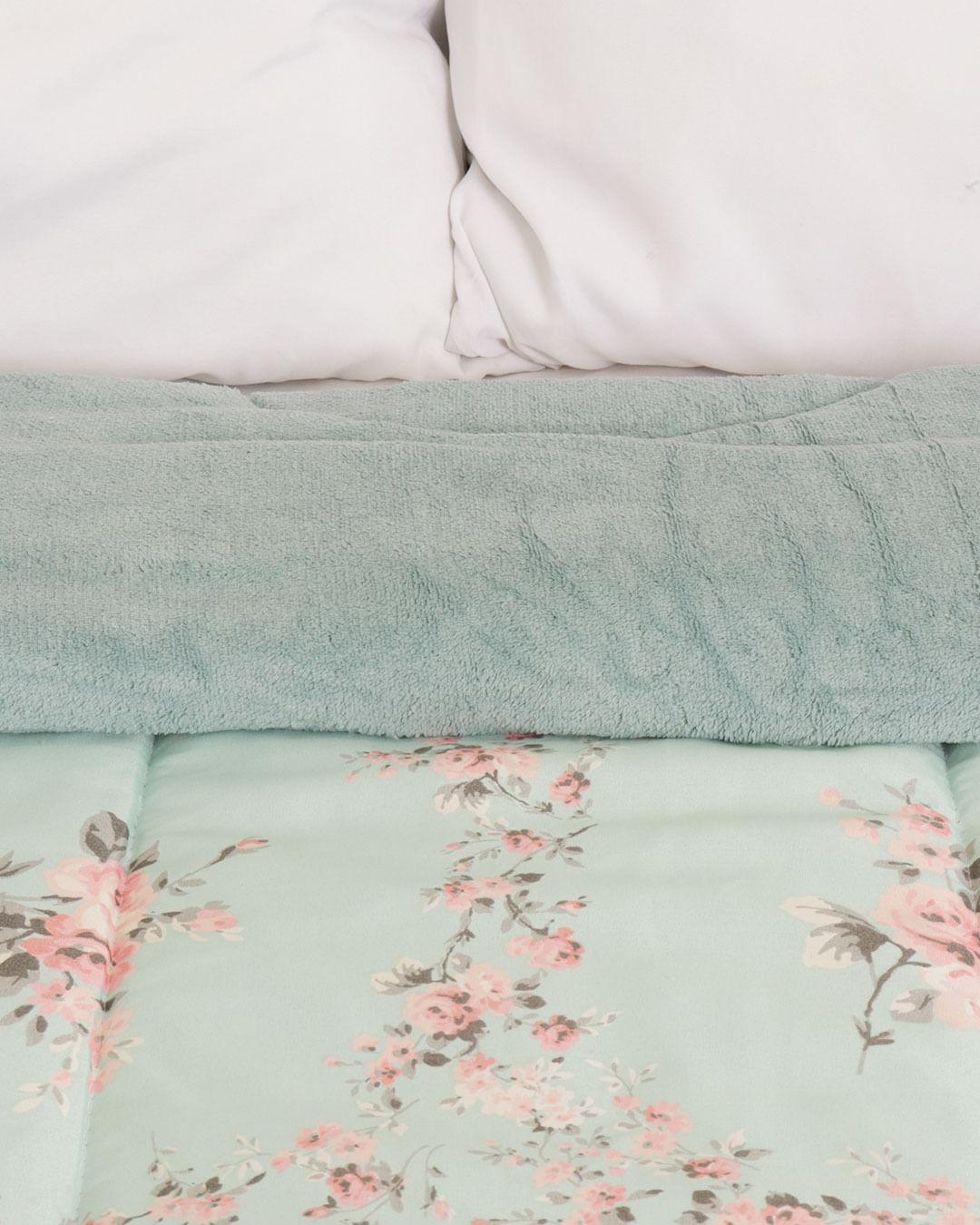 Coberdrom Casal Plush Combo Soft Slim - Verde Claro