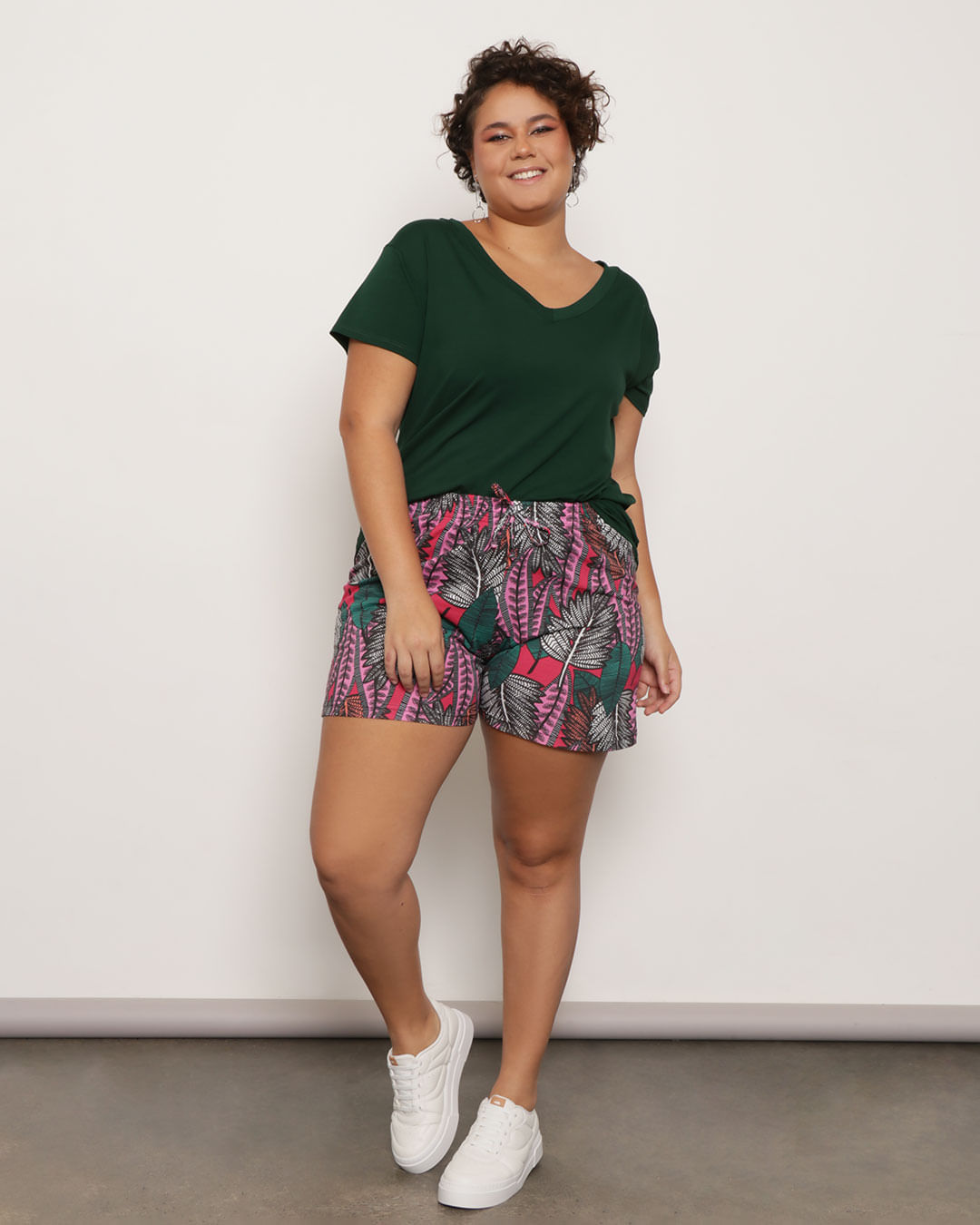 Short Plus Size Feminino Cores e Estampa Sortidas