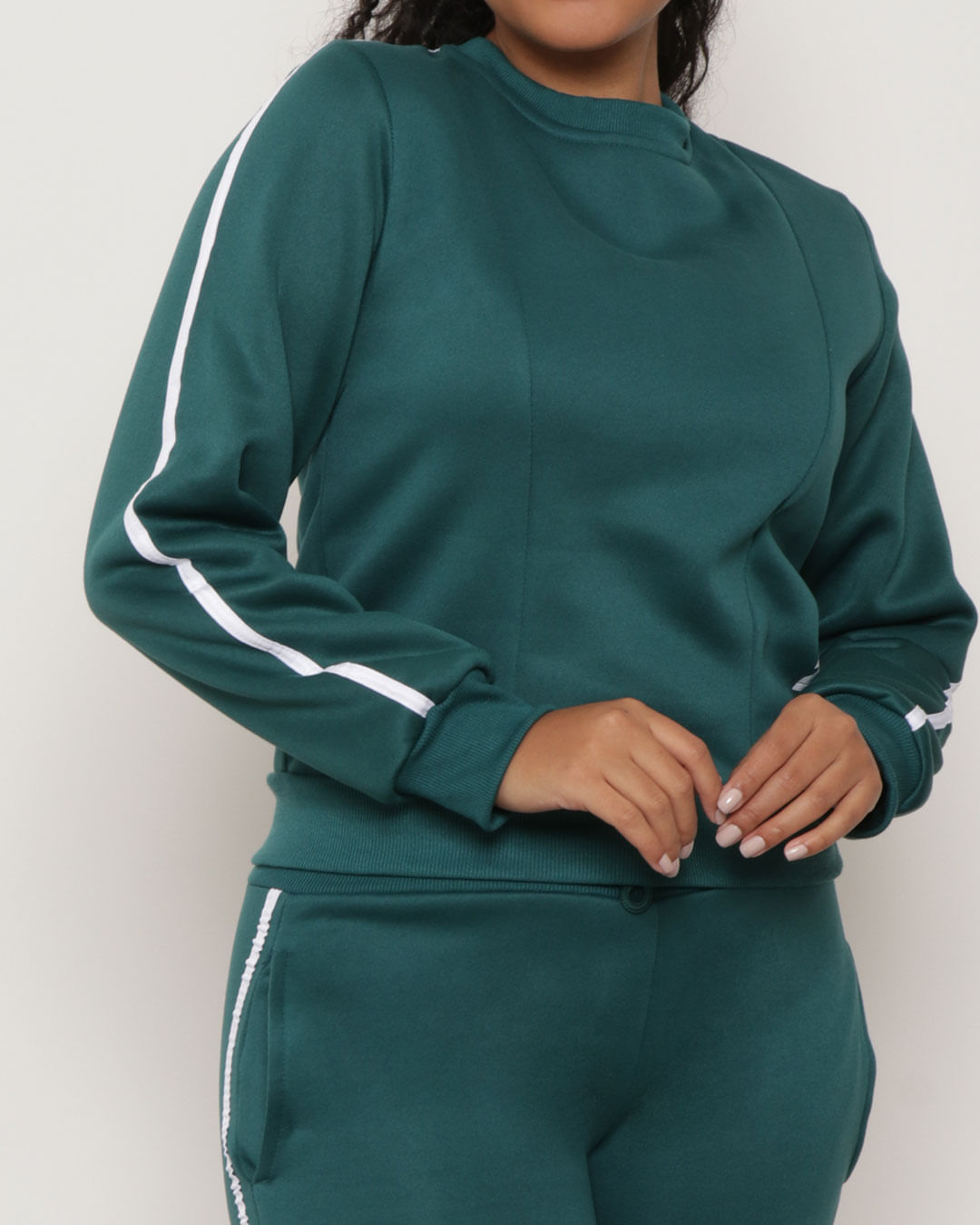 Moletom Feminina Moletons Sem Capuz Moletom Sem Capuz Gola Redonda