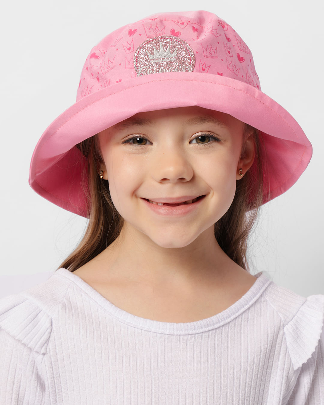 Chapeu C/Gliter Princess Ki 854 Infa - Rosa Medio