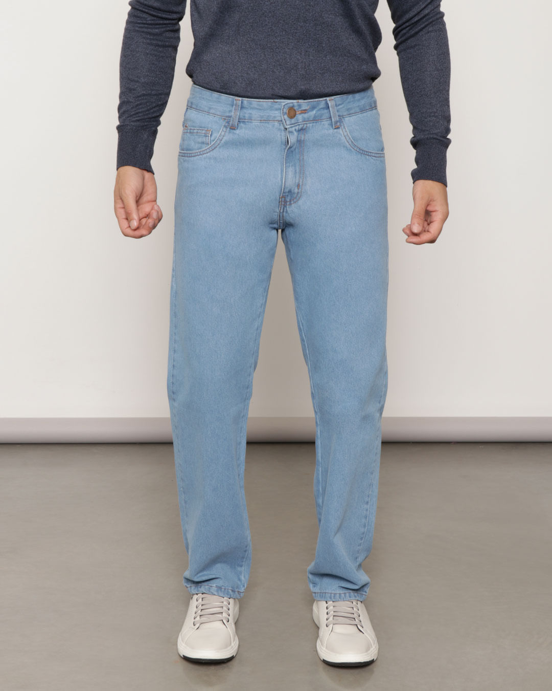 Calça Jeans Masculina Reta Azul