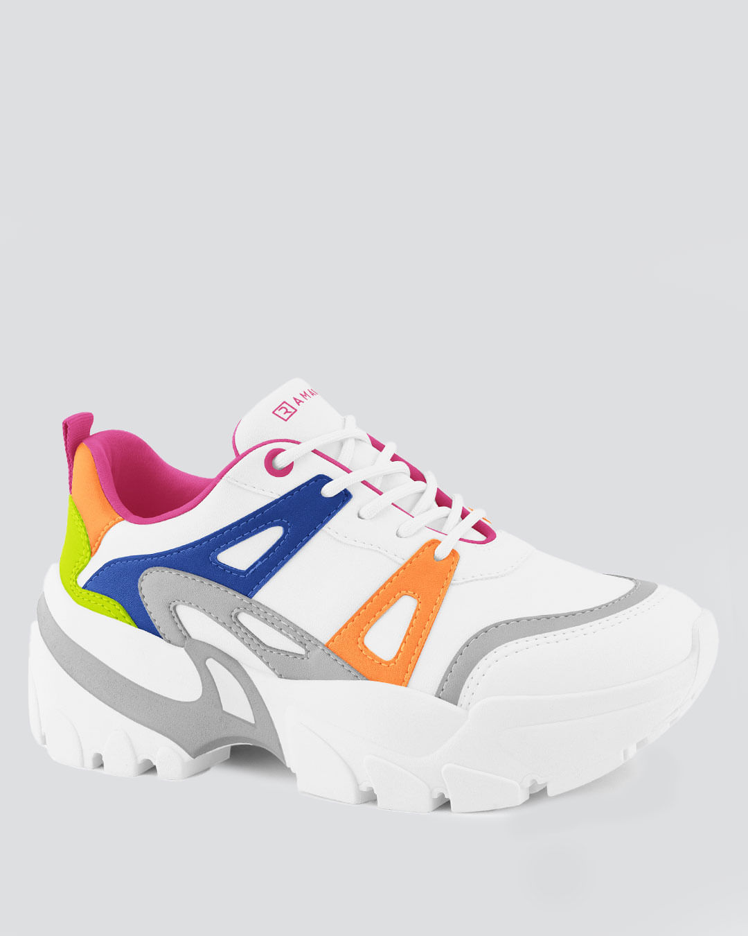 Tênis Feminino Chunky Ramarim Com Recortes Branco