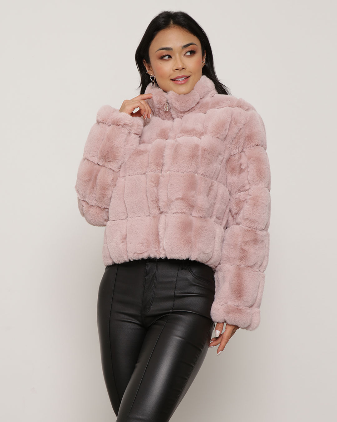 Blusa Jaqueta Feminina Com Pelinho Jaqueta Feminina Cropped