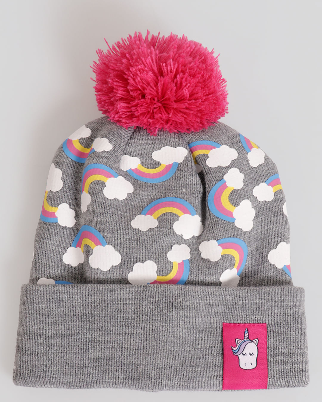 Gorro Actor30 Arco Iris Pompom Infa - Cinza Medio