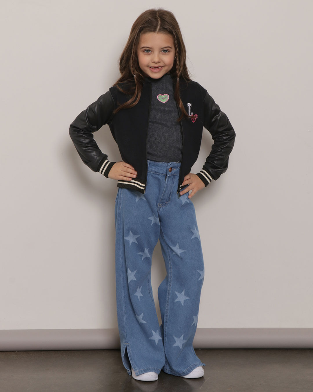 Vestido Infantil Vestido De Perna De CalÃ§a Jeans Jeans Feminina