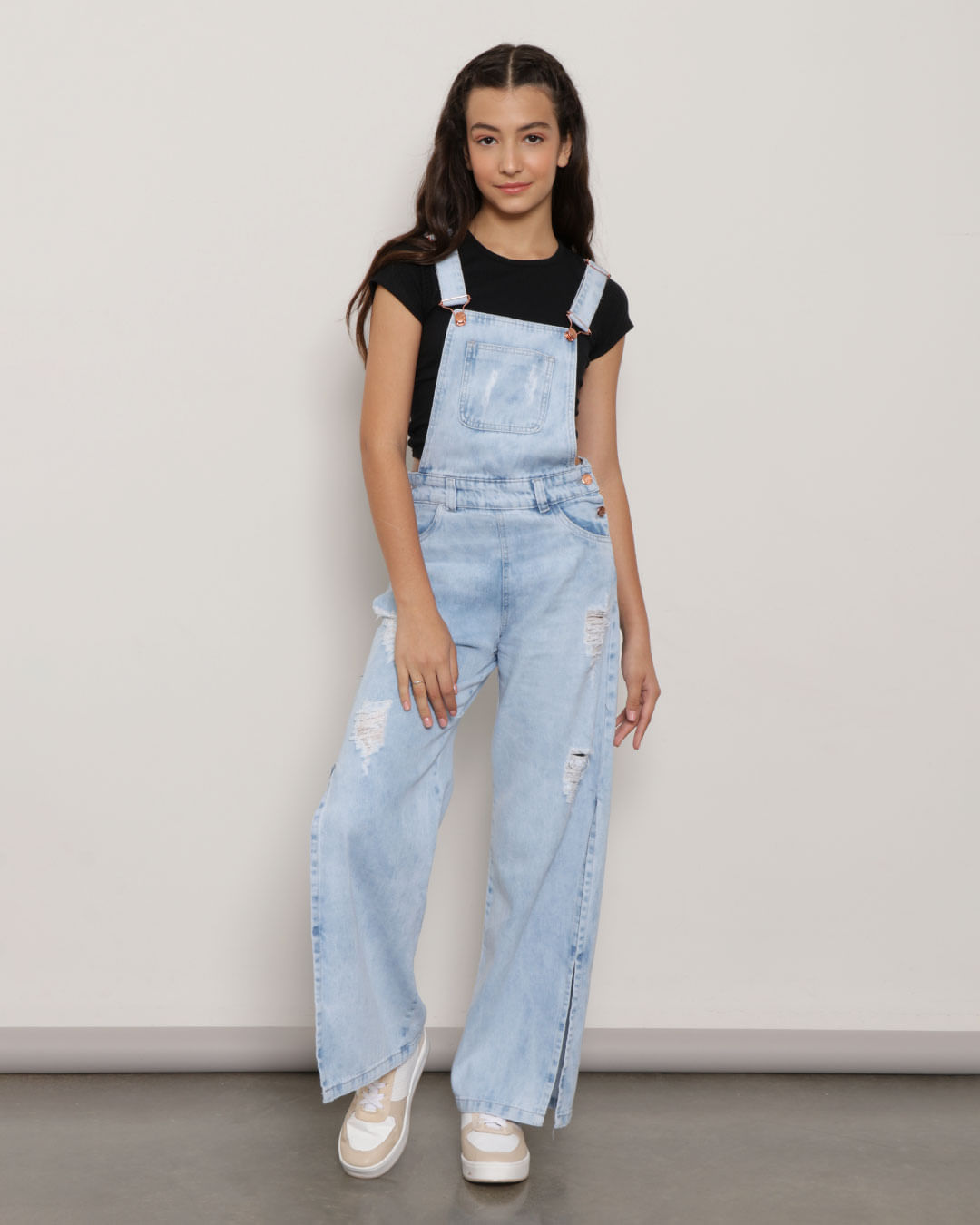 Macaquinho Jeans MacacÃ£o Jeans Feminino Longo C&a Macacao