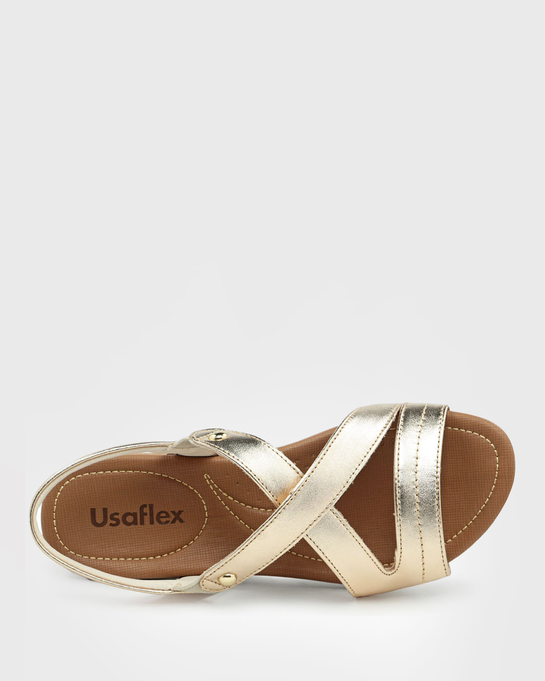 Sand Lia Rasteira Dourada Beira Rio Rasteiras Dakota SandÃ¡lia