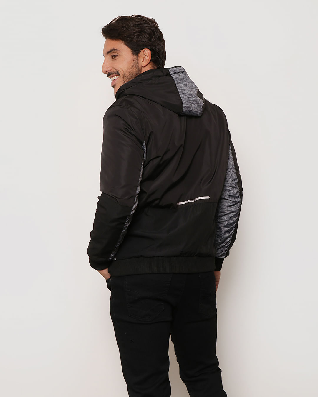 Jaqueta Moletom Masculina Gangster Dupla Face Preta