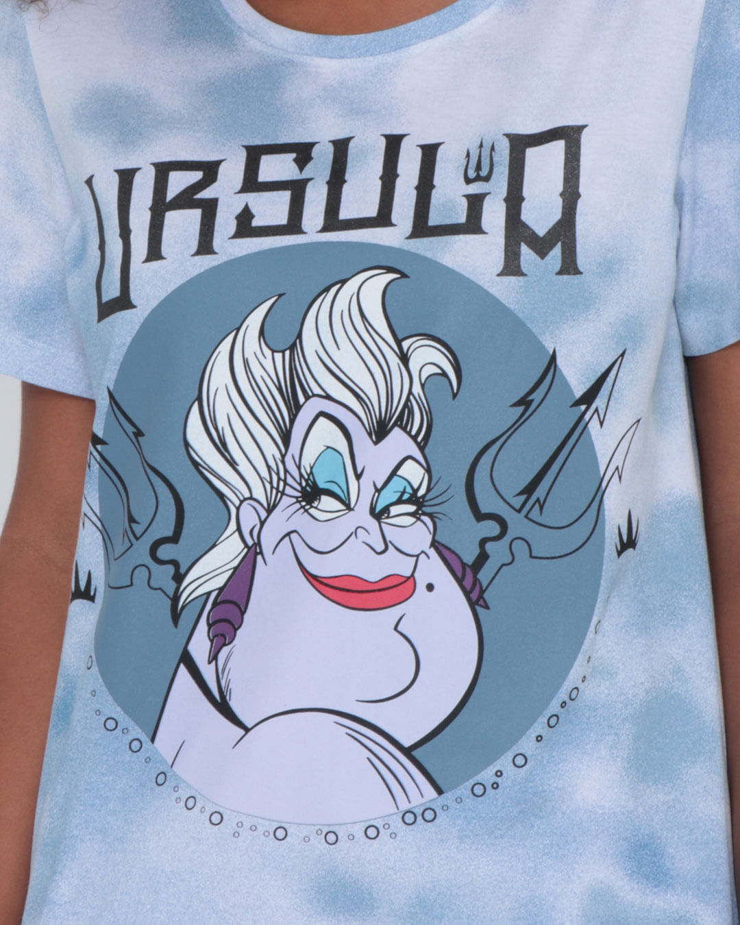 Blusa Tie Dye Estampa Vilã Ursula Disney Branca Lojas Torra