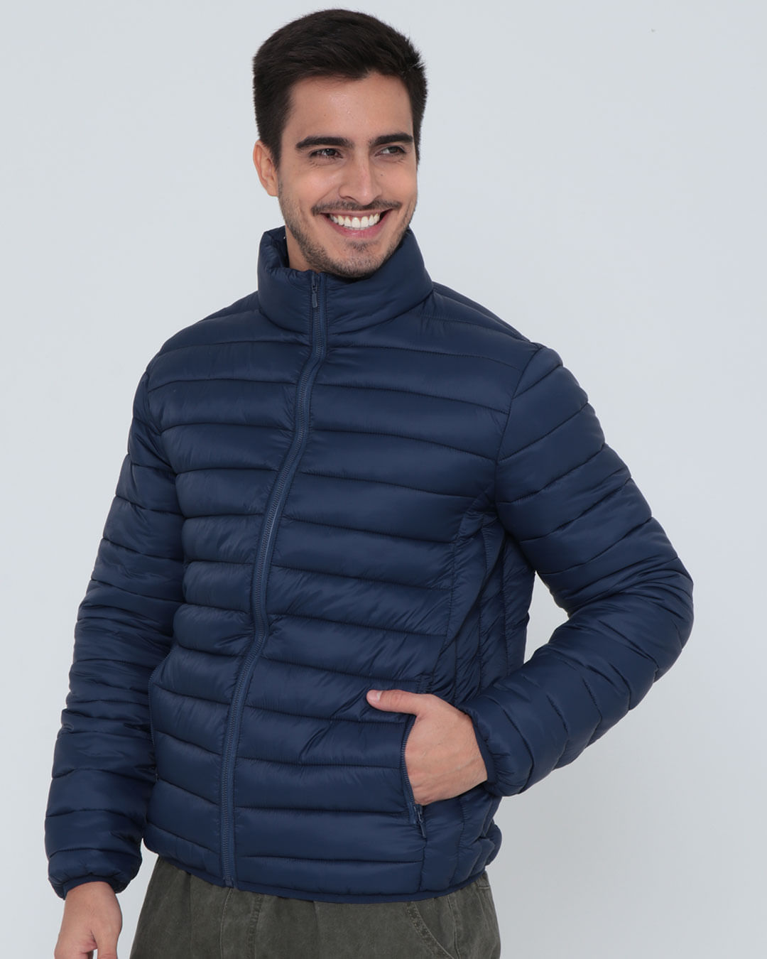 Jaqueta Masculina Puffer Azul Marinho