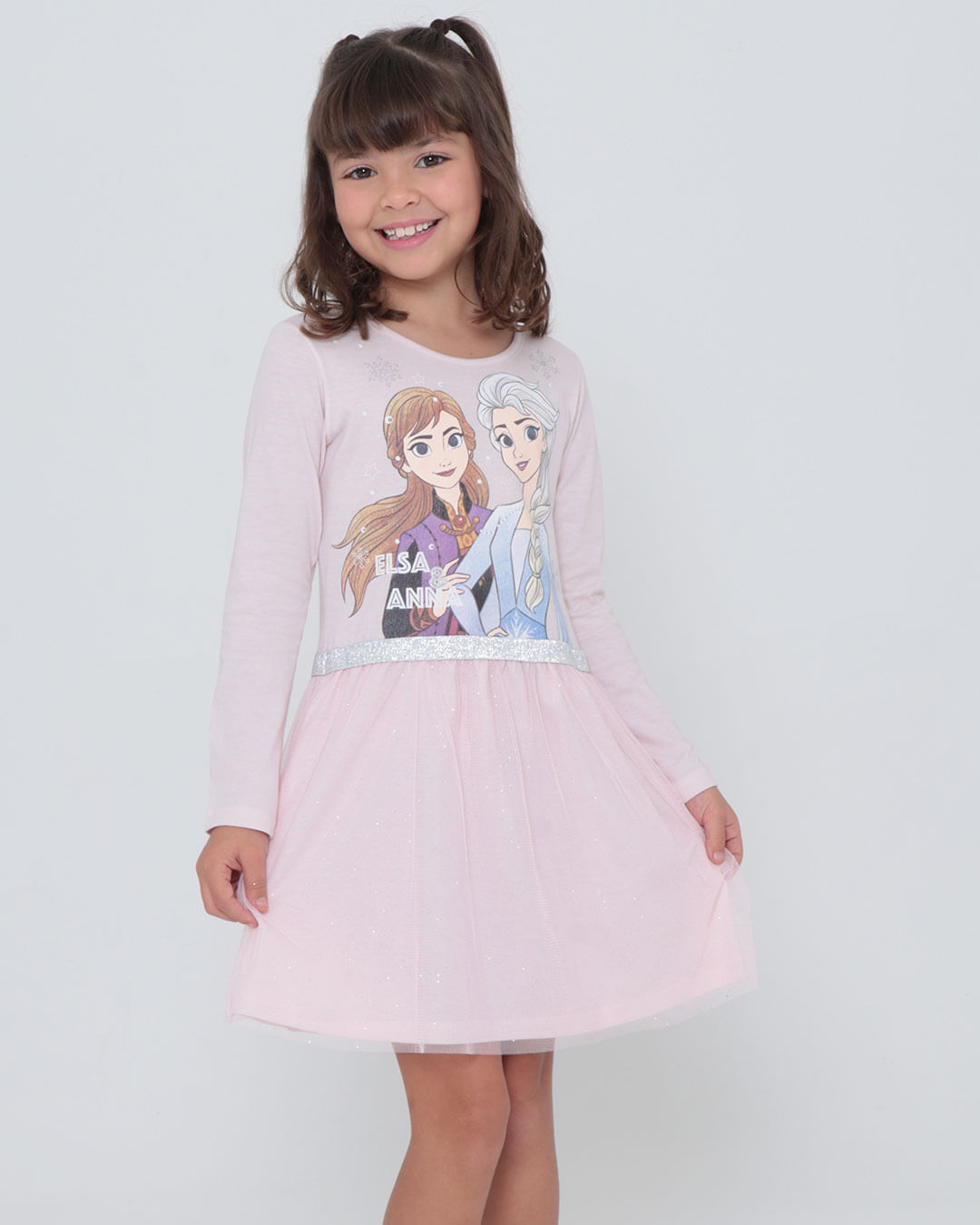 Dress Vestido Da Frozen Rosa Vestido Infantil Frozen Conforto E