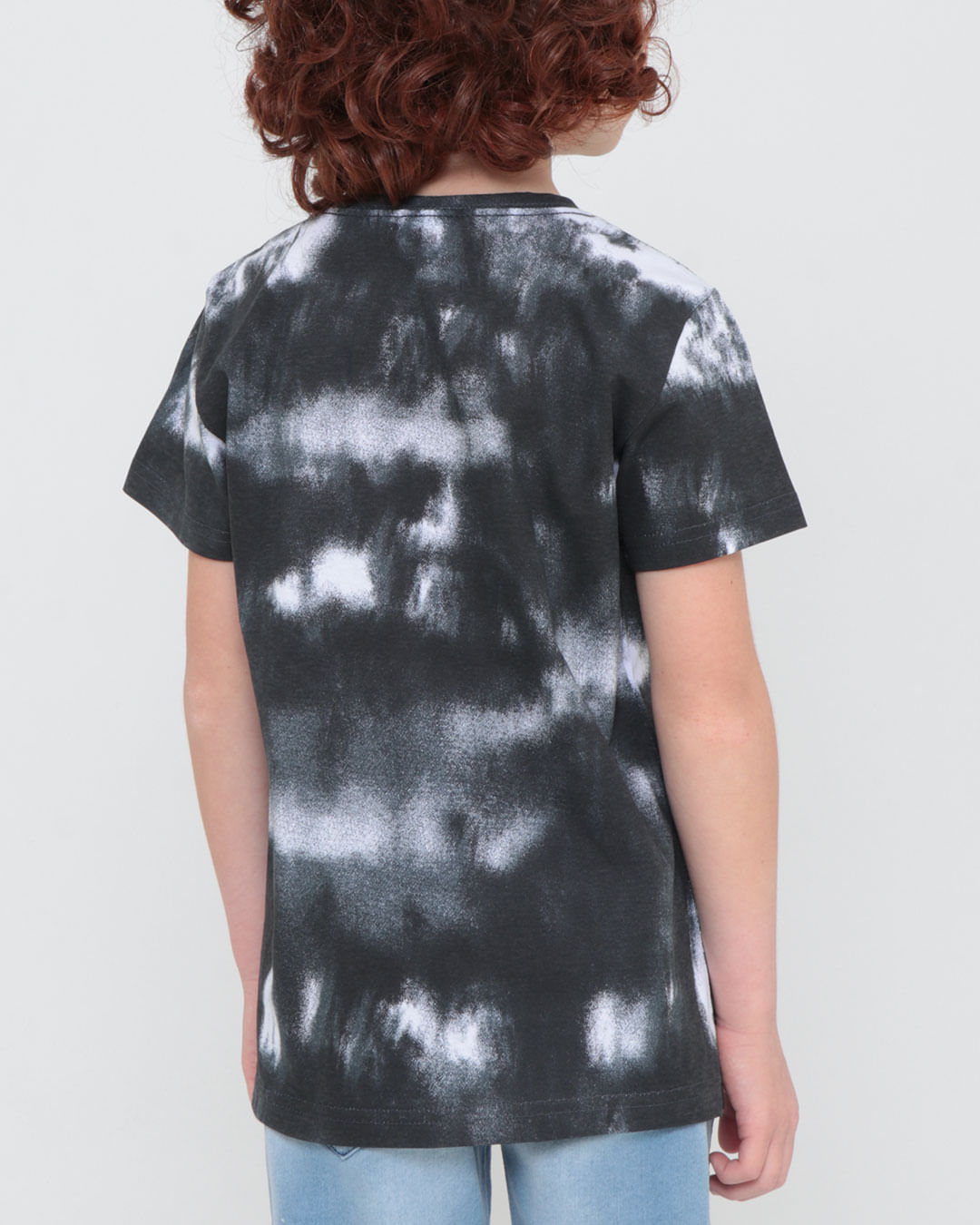 Camiseta Infantil Estampa Bronx Tie Dye Preta