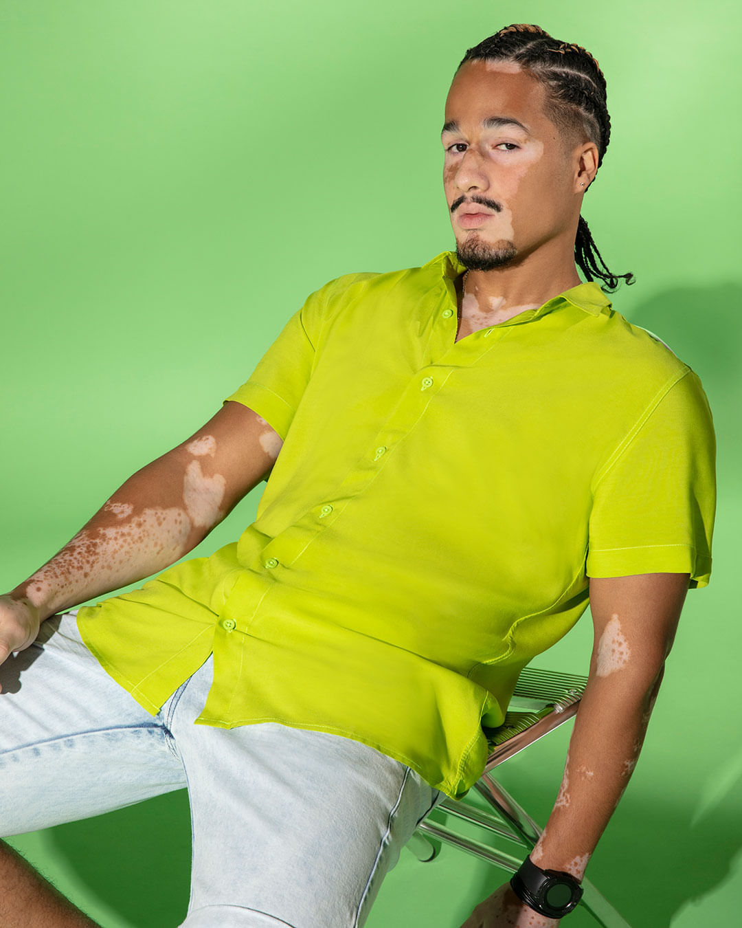 Camisa Verde Fosforescente Blusa Amarillo Fosforescente Polos Neon - Main Image