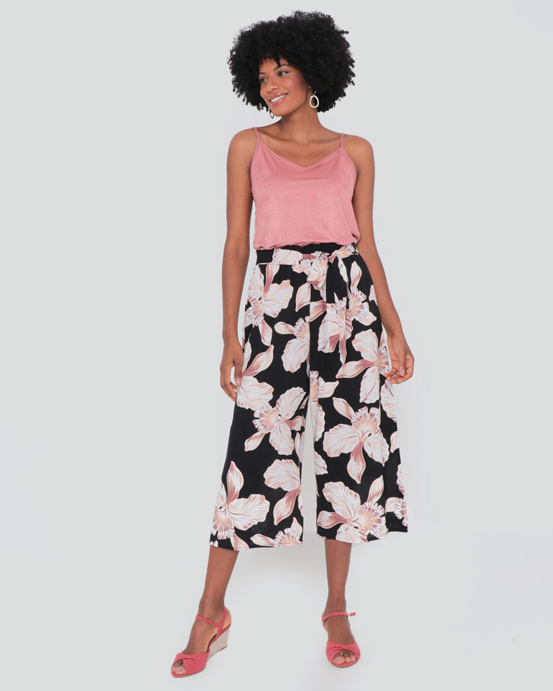 Calça Pantacourt CalÃ§a Estampada Feminina Calça Feminina